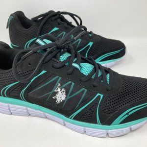 US Polo Assn Women's Sneakers Size 12 - Black & Teal